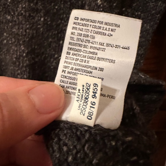 AEO Charcoal Raglan Sweater S - Picture 7 of 11